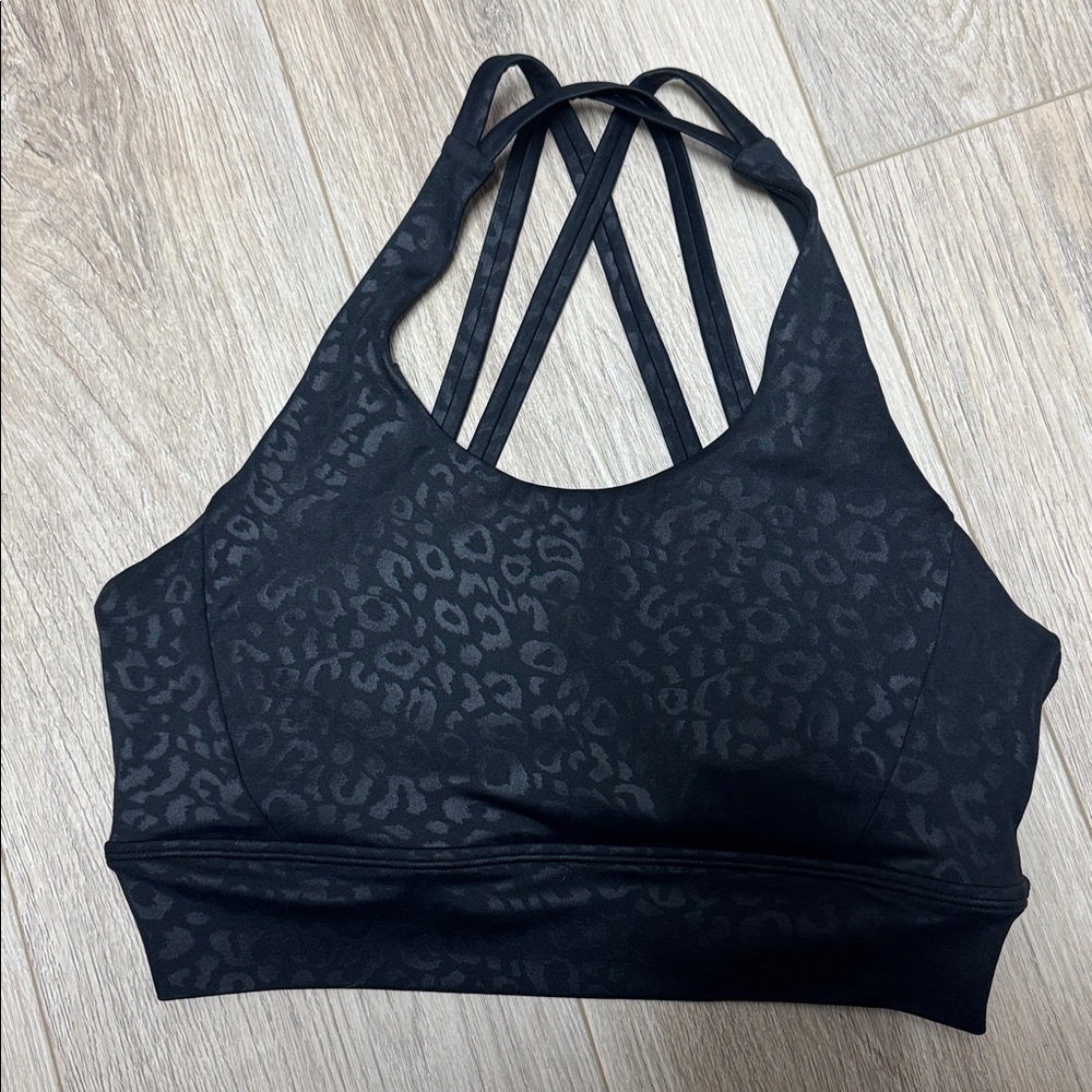 BuffBunny Sports Bra Black Leopard Small